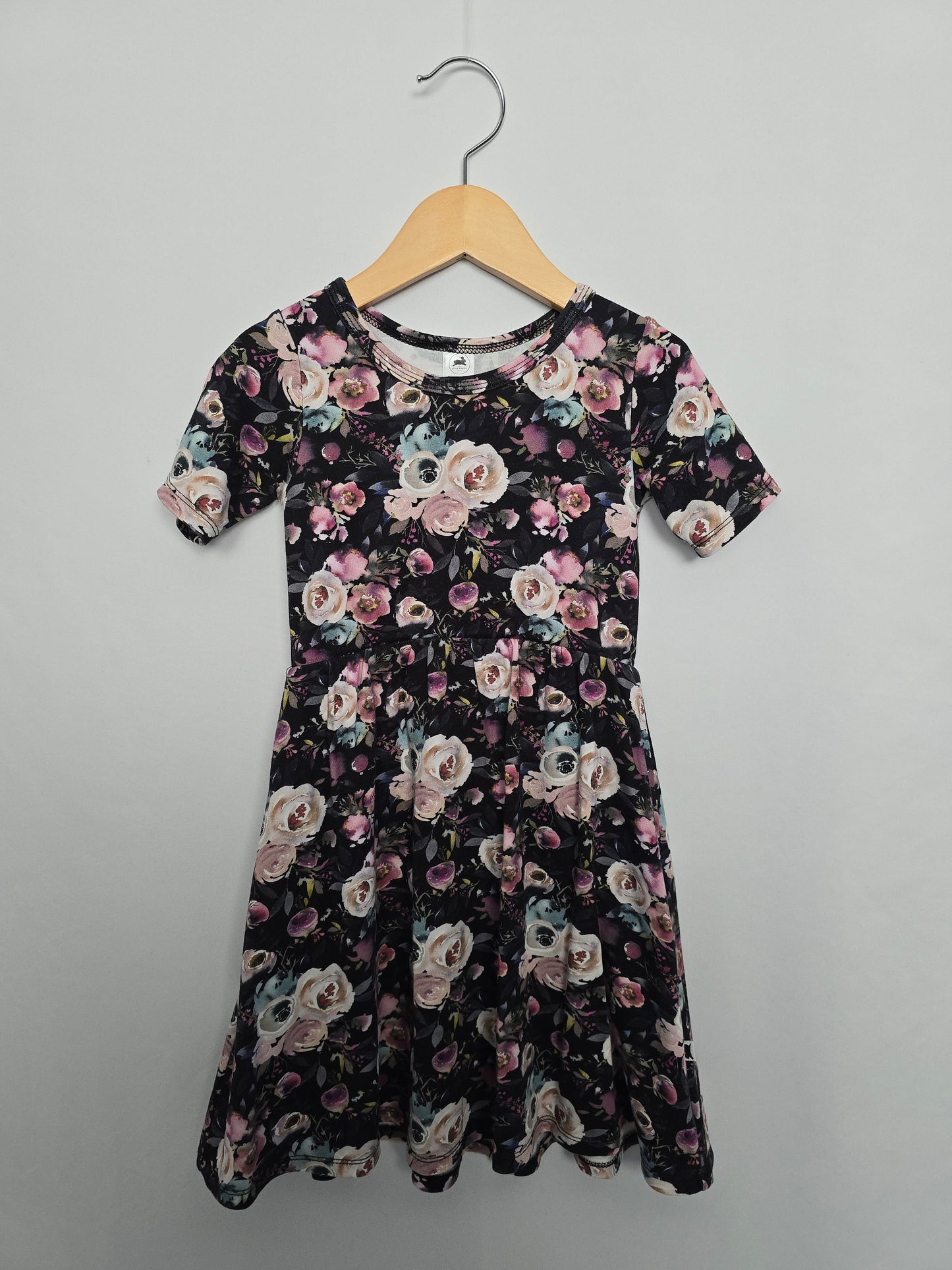 Little & Lively Watercolor Floral Twirl Dress • 3-4 years