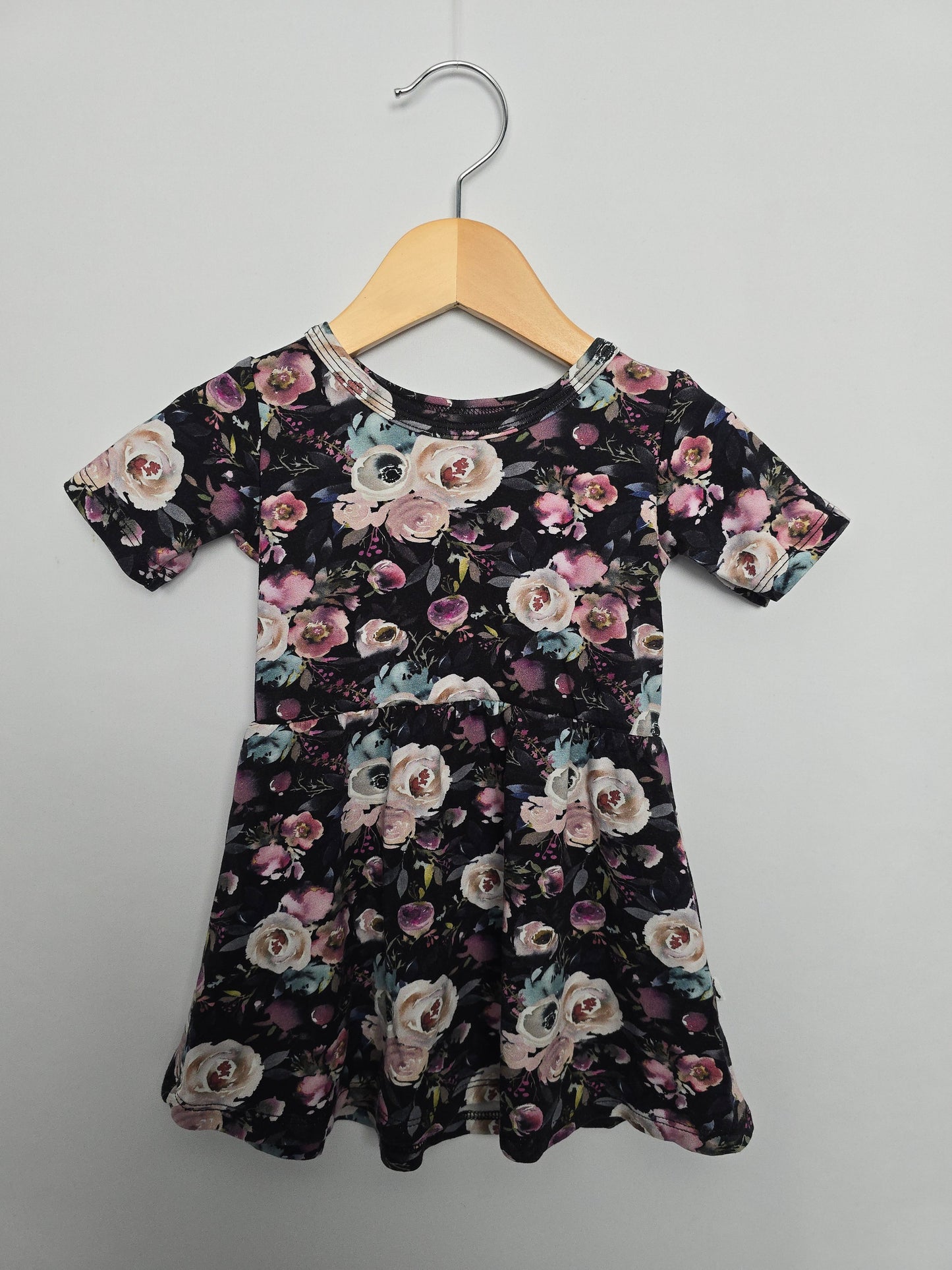 Little & Lively Watercolor Floral Twirl Dress • 6-12 months