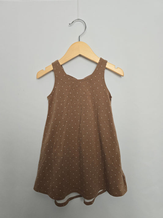 Jax & Lennon Dotty Cross Back Tank Dress • 12-18 months