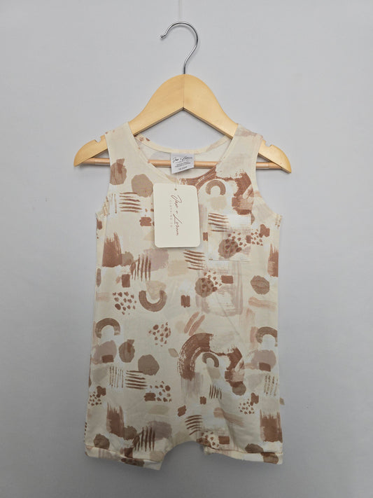 NEW Jax & Lennon Abstract Shapes Tank Shortie Romper • 18-24 months