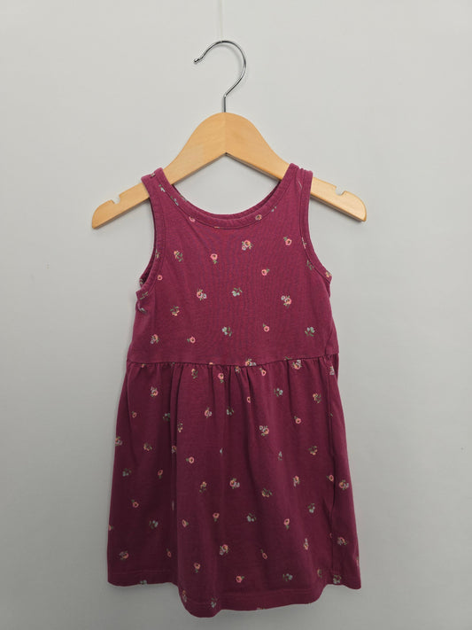 H&M Plum Floral Tank Dress • 2-4 years