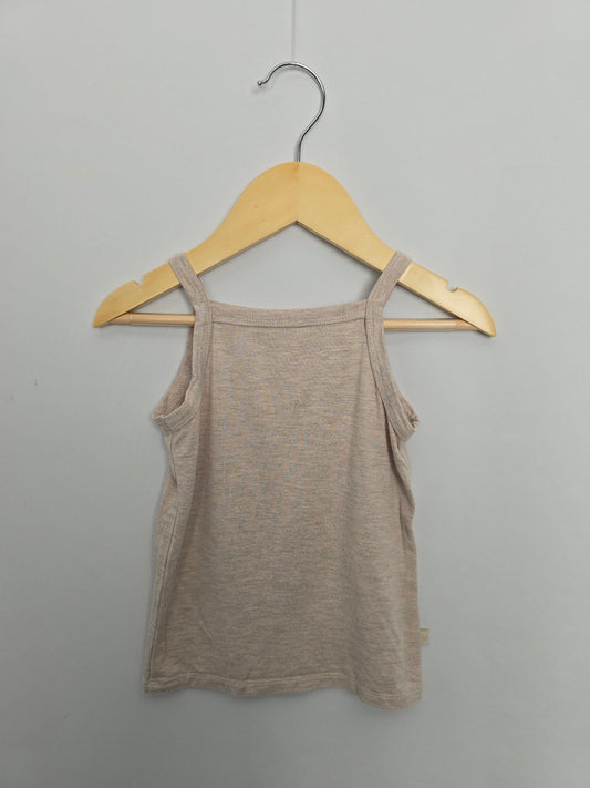 Jax & Lennon Sand Fitted Tank • 12-18 months