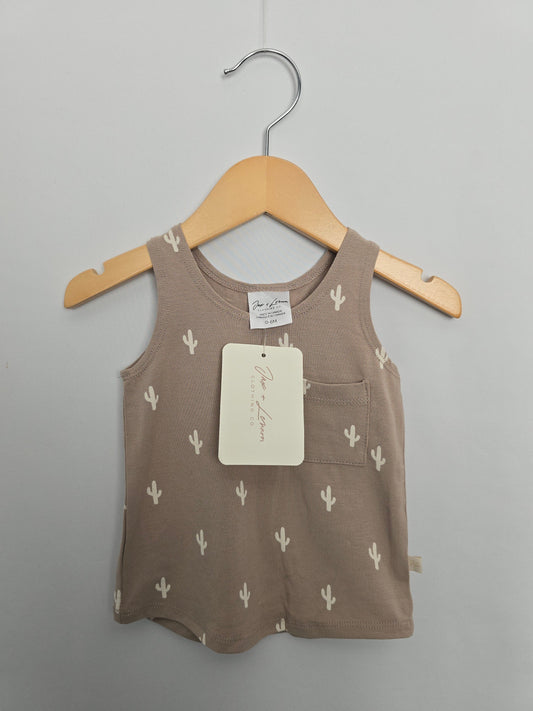 NEW Jax & Lennon Saguaro Cactus Relaxed Tank • 0-6 months
