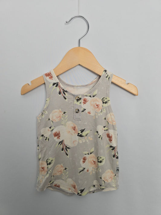 Jax & Lennon Blushing Floral Relaxed Tank • 6-12 months