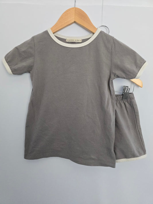 Haven Kids Grey Shorts Set • 6-7 years
