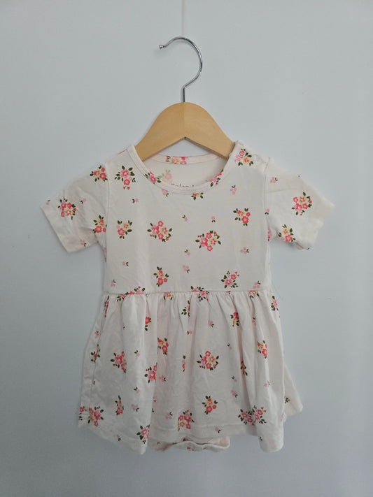 Belan J Blush Floral Twirl Bodysuit • 6-12 months