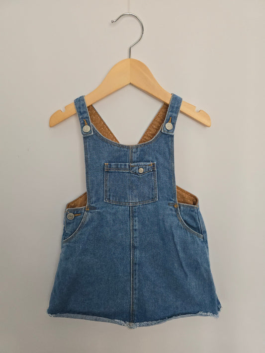 Zara Denim Jumper Dress • 18-24 months