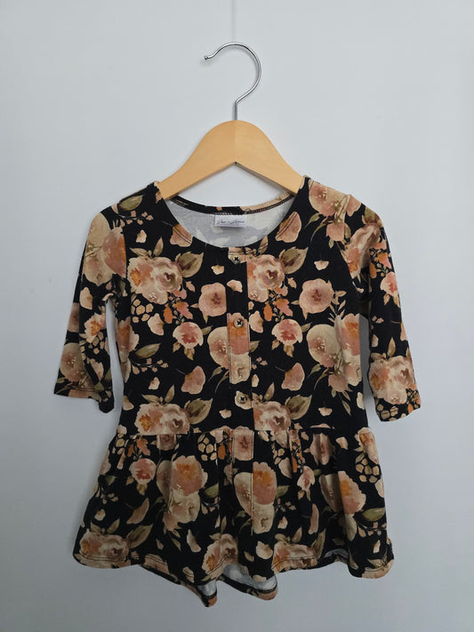 Jax & Lennon Moody Floral Peplum • 18-24 months