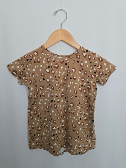 Jax & Lennon Leopard Basic Tee • 5-6 years