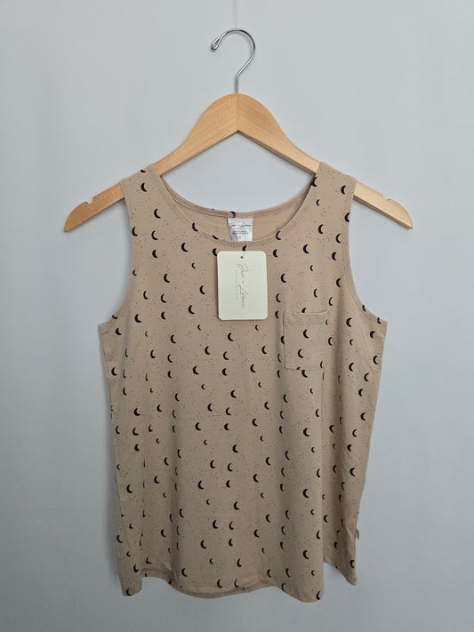 NEW Jax & Lennon Moons Pocket Tank • Youth Medium 8-9 years