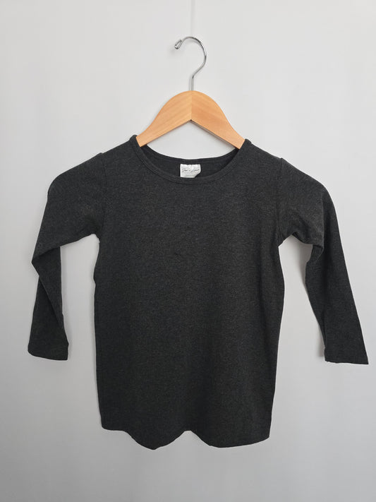 Jax & Lennon Charcoal Long Sleeve Top • 6-7 years