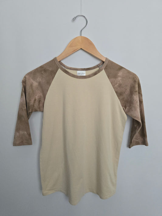 Jax & Lennon Tan Stonewash Raglan • Youth Medium 8-9 years