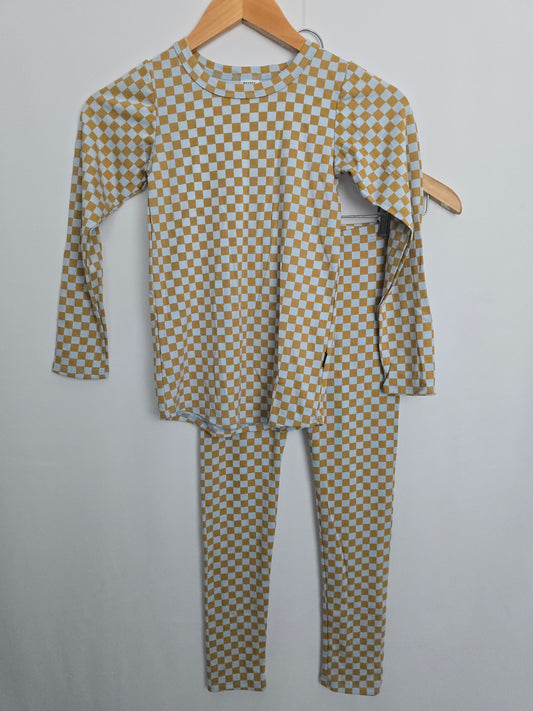 Pretty Laundry By Little & Lively Blue Checker Pajamas • 9-10 years