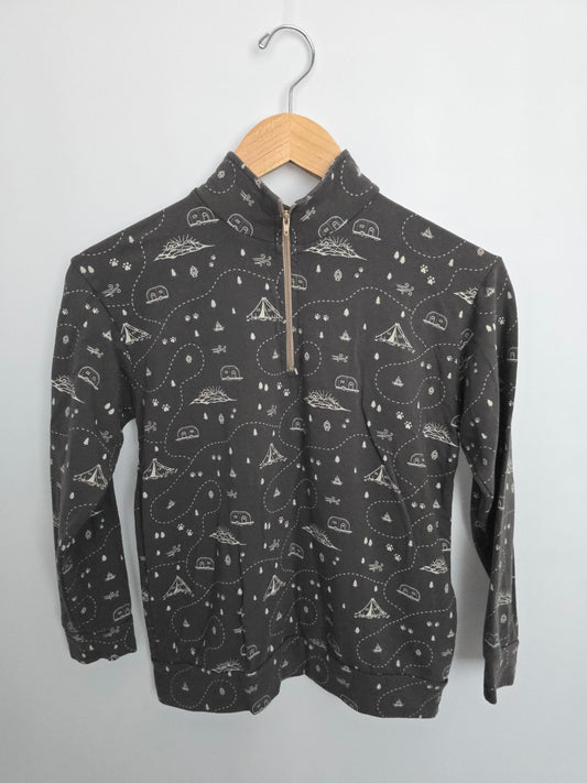 Jax & Lennon Camp Terry 1/4 Zip Crew • Youth Medium 8-9 years