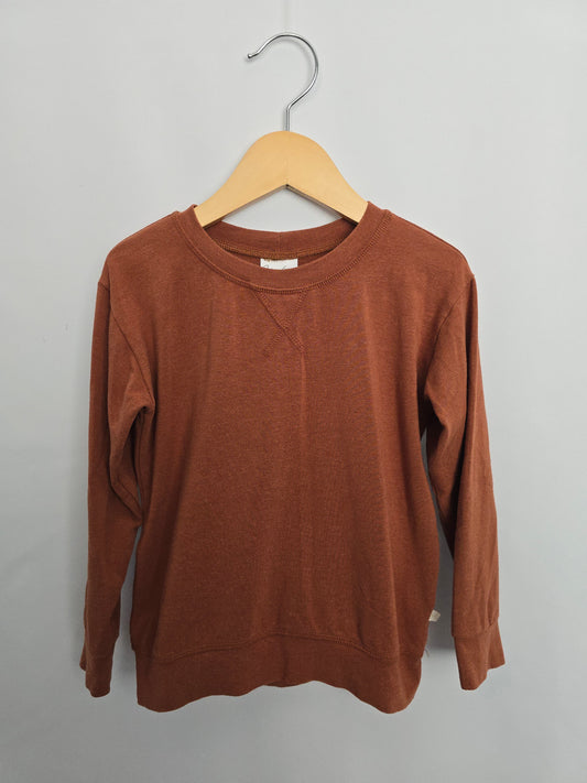 Jax & Lennon Rust Crewneck • 3-4 years