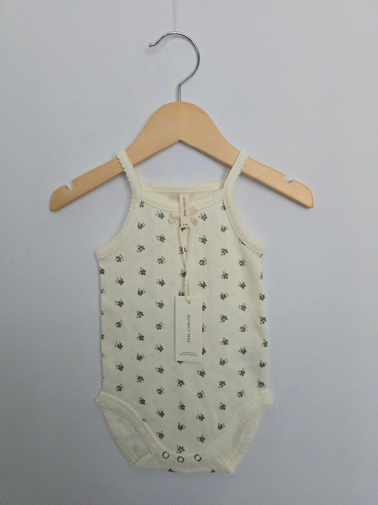 NEW Quincy Mae Floral Pointelle Bodysuit • 3-6 months