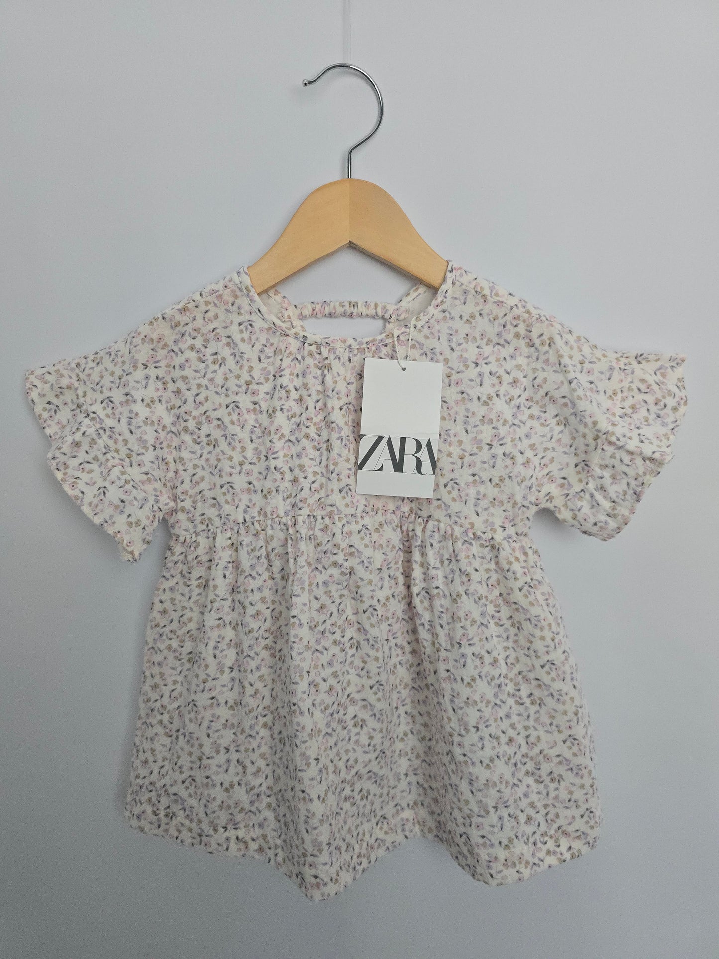NEW Zara Muslin Cotton Floral Dress • 9-12 months