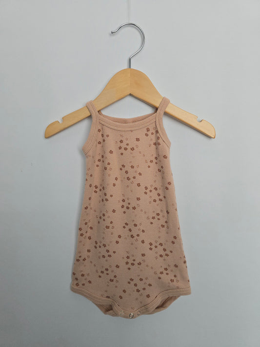 Quincy Mae Ribbed Floral Bodysuit • 12-18 months