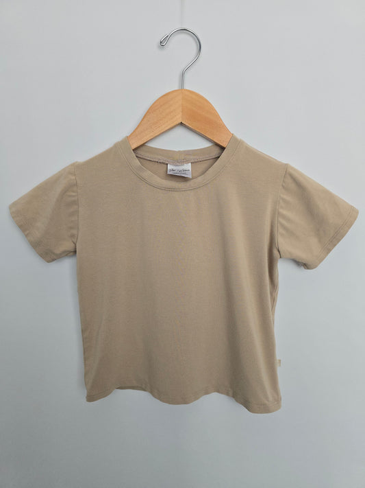 Jax & Lennon Dune Cropped Basic Tee • Youth Small 6-7 years