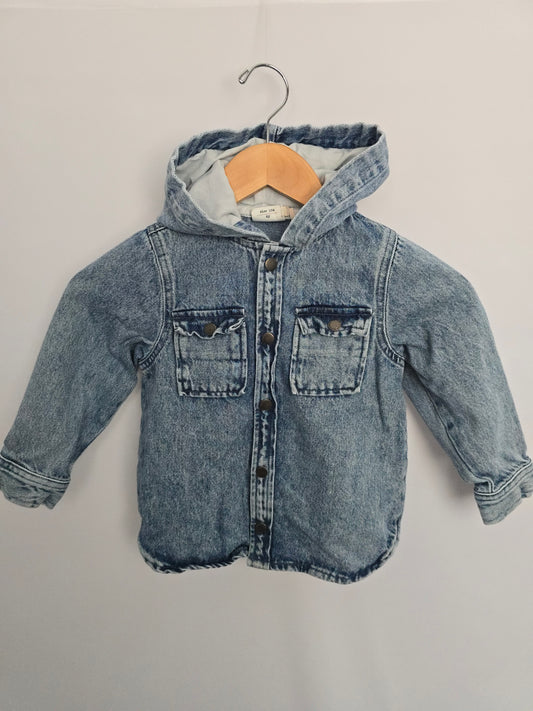 Enfant Denim Hooded Shacket • 4 years