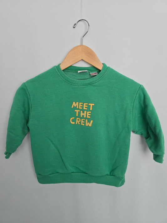 Zara Green Meet The Crew Crewneck • 5 years