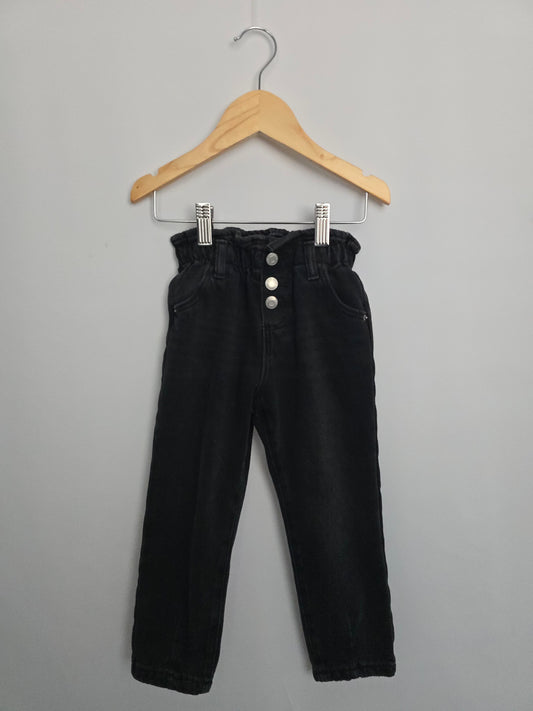 Zara Grey Paperbag Waist Jeans • 4 years