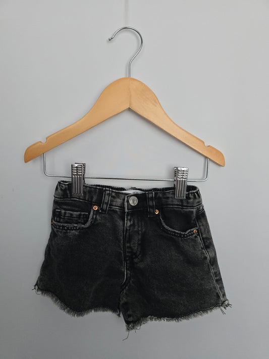 Zara Grey Cut Off Denim Shorts • 18-24 months