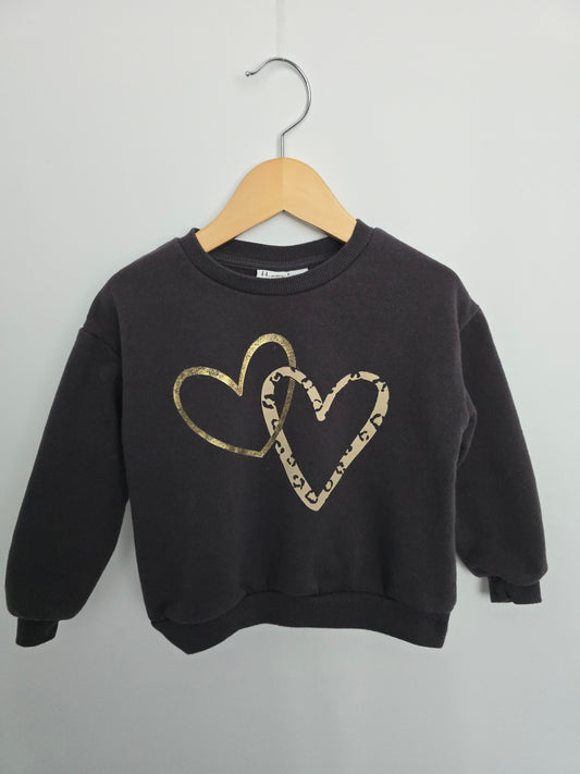 Happy Kids Heart Crewneck • 3 years