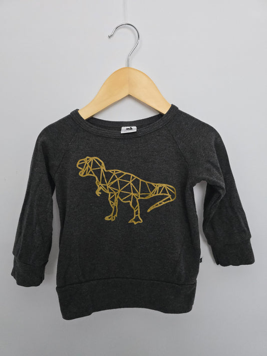 Little & Lively Geo Dino Pullover • 6-12 months