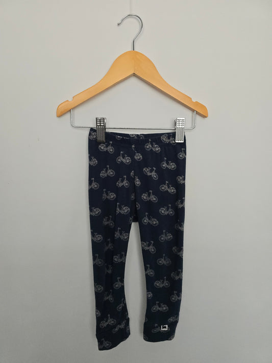 Little & Lively Blue Bike Leggings • 12-18 months