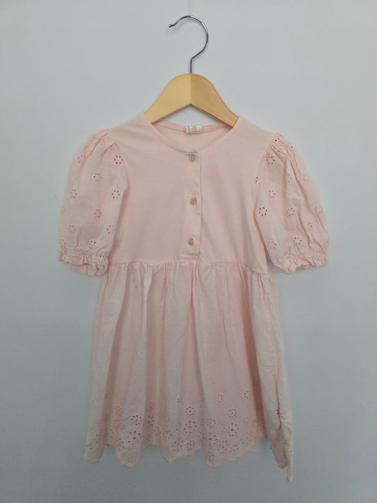 H&M Blush Textured Dress & Bloomers • 18-24 months