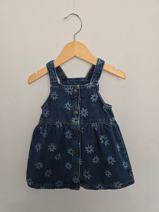 Joe Fresh Floral Denim Dress • 12-18 months