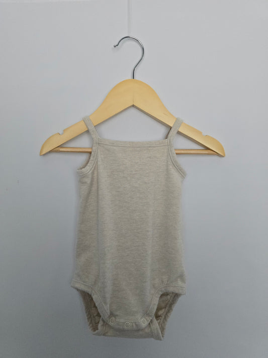 H&M Oat Tank Bodysuit • 4-6 months