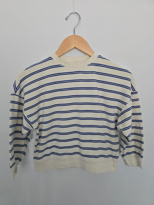 The Campemento Terry Stripe Crewneck • 7-8 years