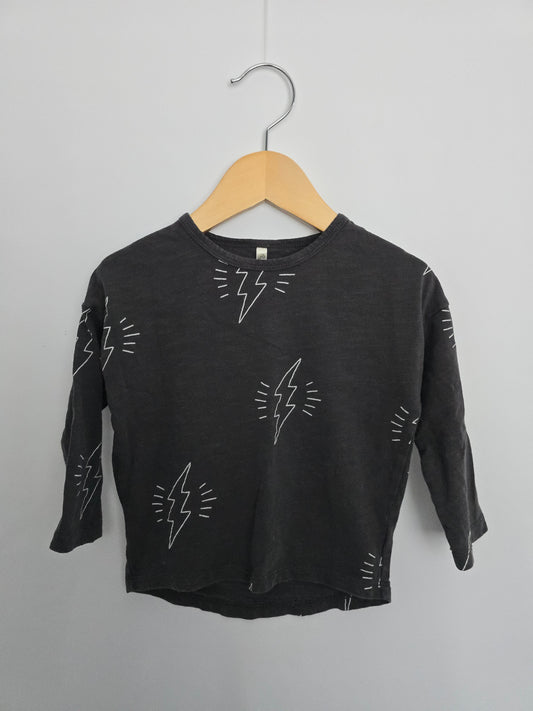 Rylee + Cru Lightening Long Sleeve Shirt *stain* • 12-18 months