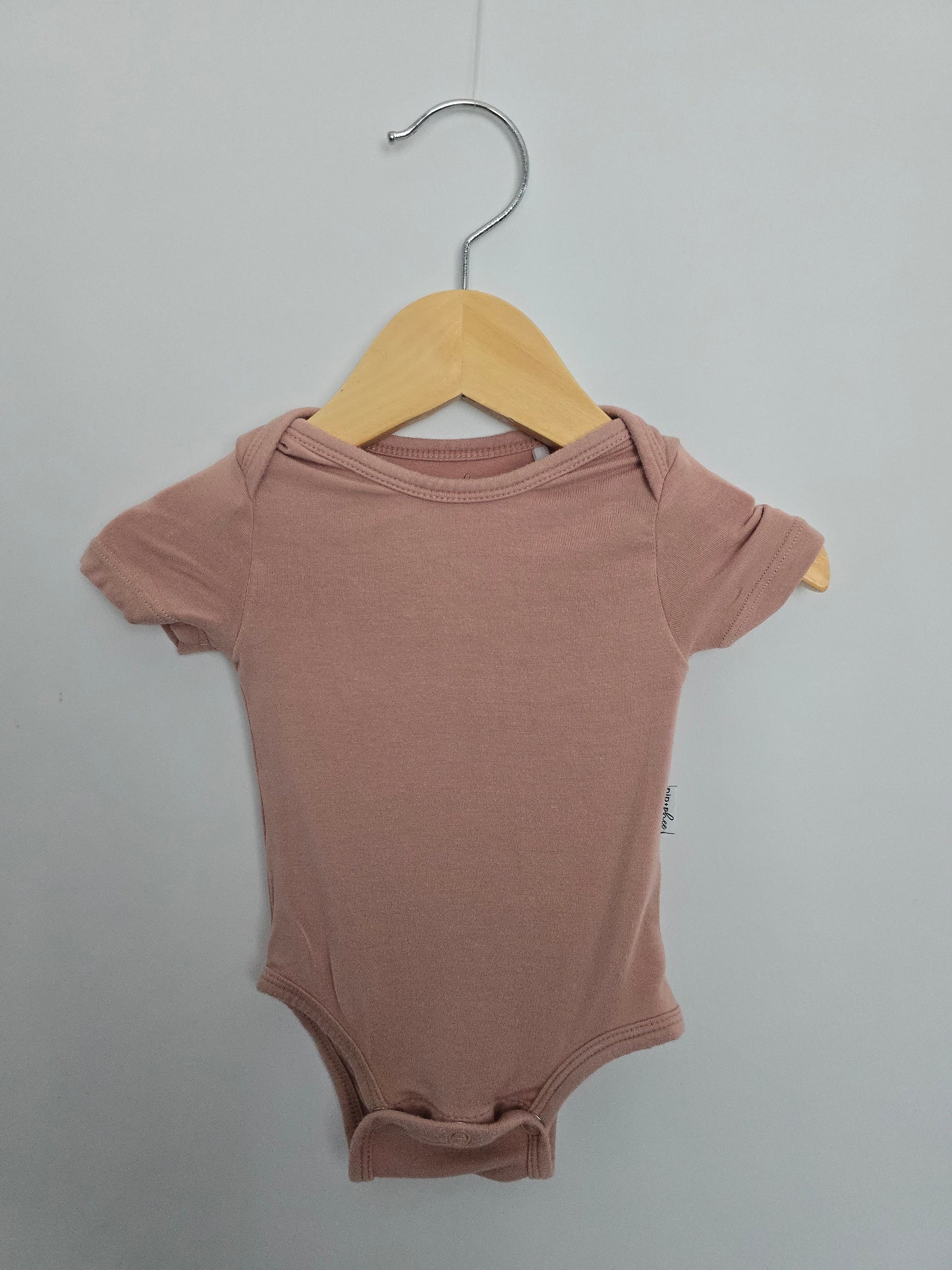 Pip & Phee Blush Bamboo Bodysuit • 3-6 months