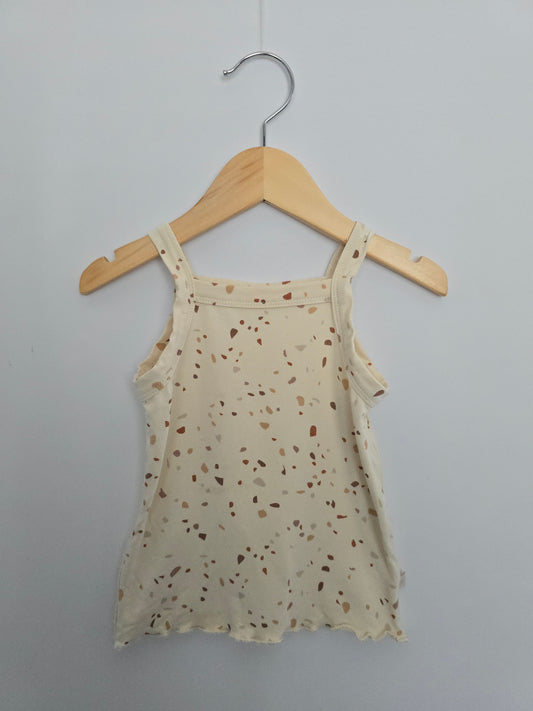 Jax & Lennon Terrazo Lettuce Hem Tank •  2-3 years