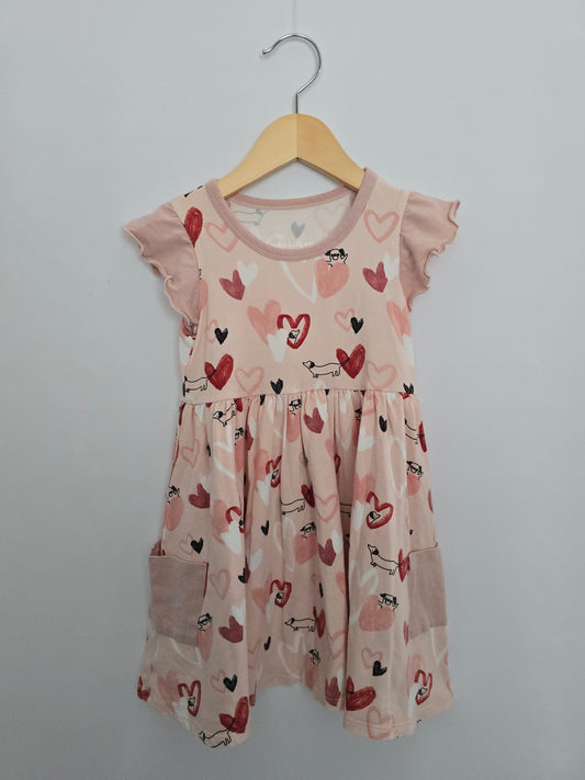 Loulou Lollipop Love Puppies Pocket Dress • 4 years