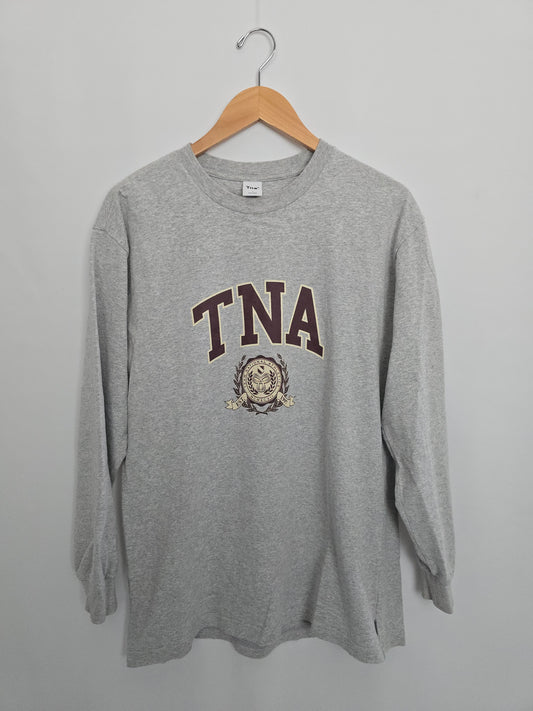 TNA Graphic Oversized Long Sleeve Shirt • Small