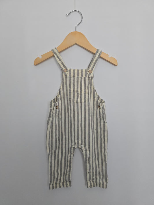 Rylee + Cru Cotton Pinstripe Overalls • 0-3 months