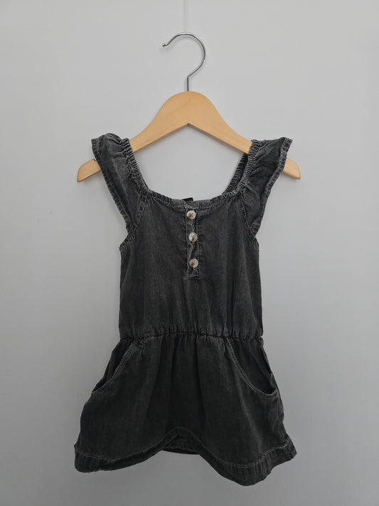 Little Bipsy Grey Denim Dress • 18-24 months