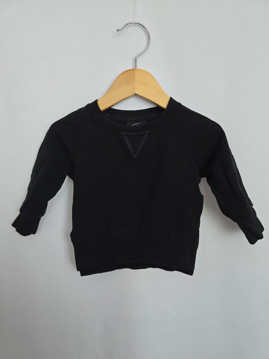 Little Bipsy Black Crewneck • 3-6 months