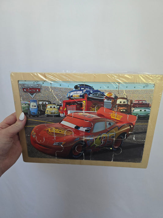 Wooden Cars Lightning Mcqueen Puzzle