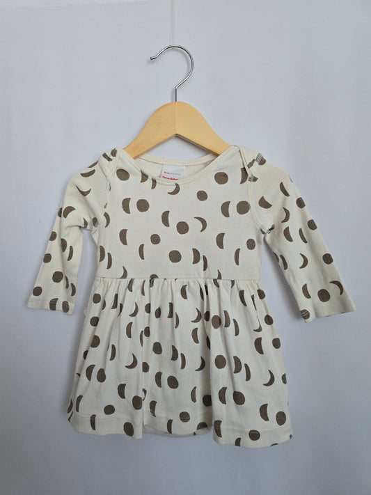 Hanna Andersson Moons Twirl Dress with Bodysuit • 6-12 months