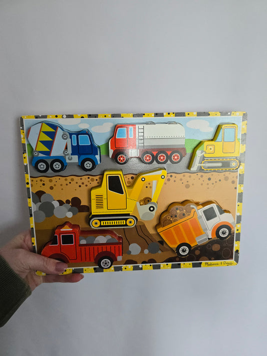 Melissa & Doug Chunky Construction Vehicles Puzzle