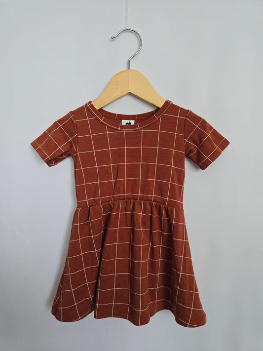 Little & Lively Brick Twirl Dress • 6-12 months