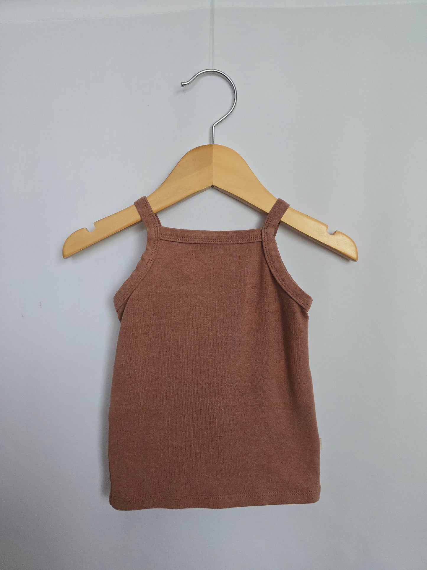 Jax & Lennon Rose Clay Fitted Tank • 12-18 months