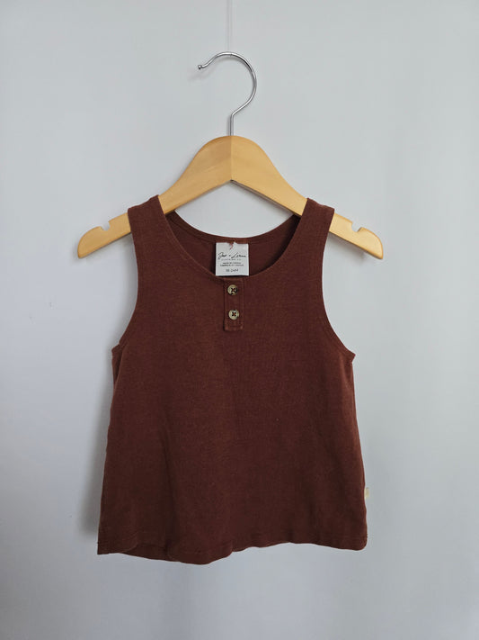 Jax & Lennon Redwood Relaxed Tank • 18-24 months