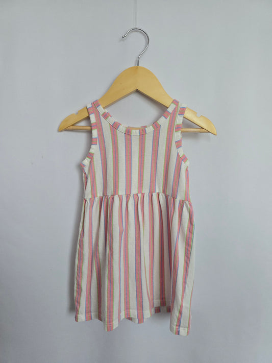 H&M Pink Pin Stripe Tank Dress • 18-24 months