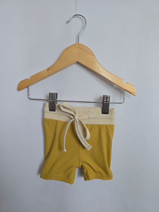 Orcas Lucille Mustard Ribbed Swim Trunks • 0-6 months